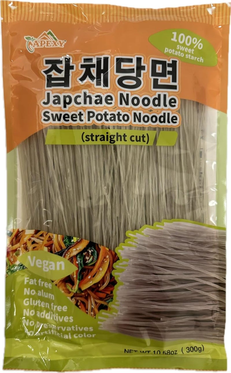 APEXY Japchae Sweet Potato Noodles - Gluten-Free, Fat-Free, 10.58oz - Image 1